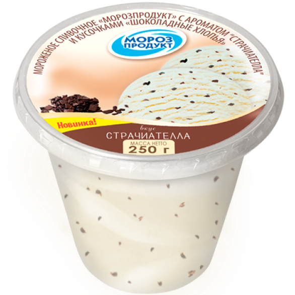 «MOROZPRODUCT» chocolate flakes creamy glass plastic «MOROZPRODUCT» chocolate flakes creamy glass plastic