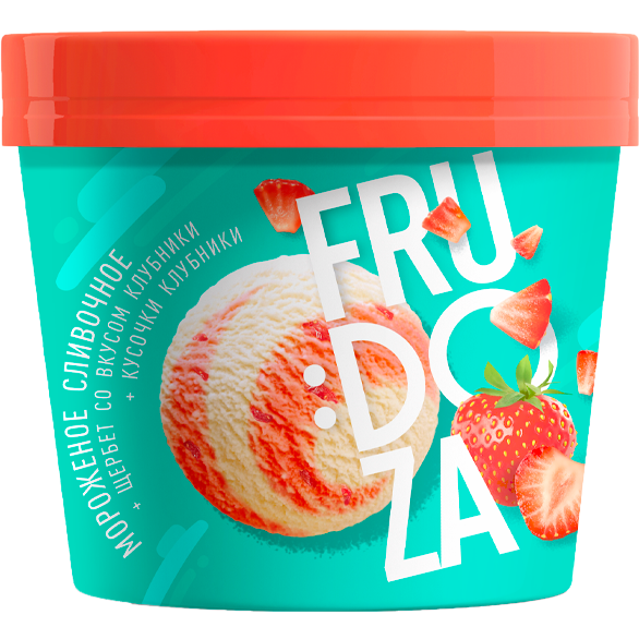 «FRUDOZA» strawberry butter glass cardboard «FRUDOZA» strawberry butter glass cardboard