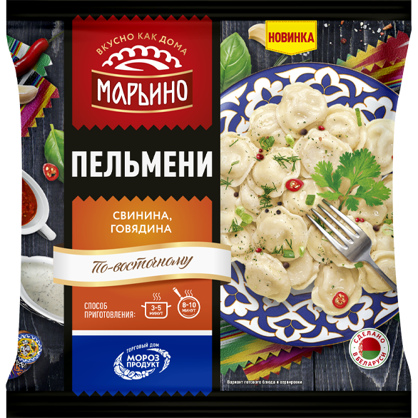 «МАРЬИНО» по-восточному свинина и говядина пельмени «МАРЬИНО» по-восточному свинина и говядина пельмени