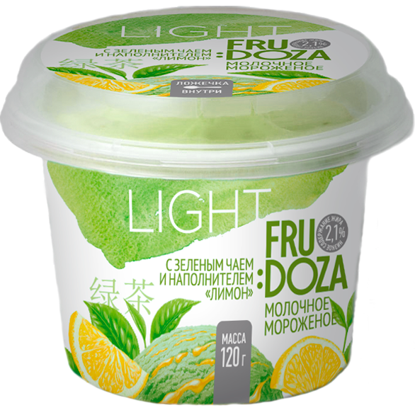 «FRUDOZA LIGHT» green tea-lemon milk cup plastic «FRUDOZA LIGHT» green tea-lemon milk cup plastic