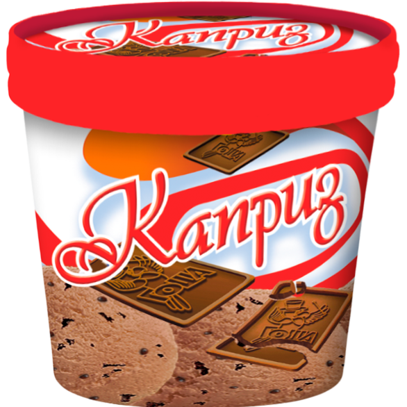 «KAPRIZ» chocolate ice cream with cookies glass cardboard «KAPRIZ» chocolate ice cream with cookies glass cardboard