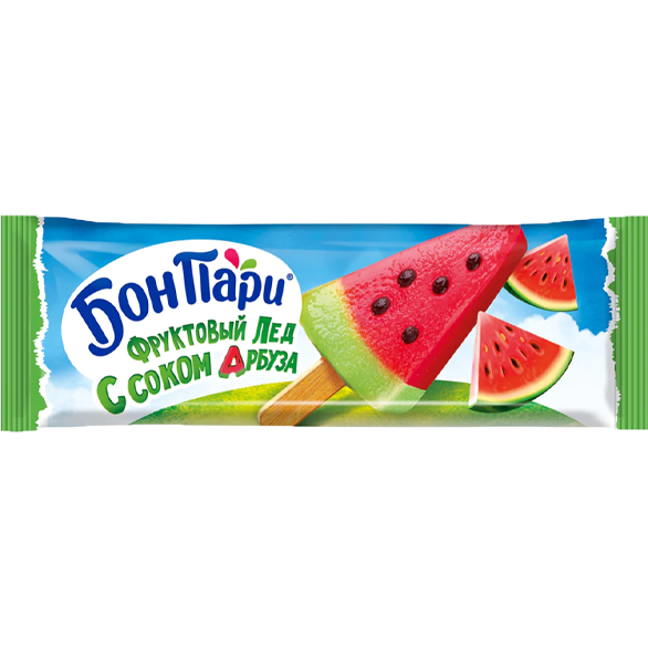 «BON PARI» watermelon fruit ice popsicle «BON PARI» watermelon fruit ice popsicle