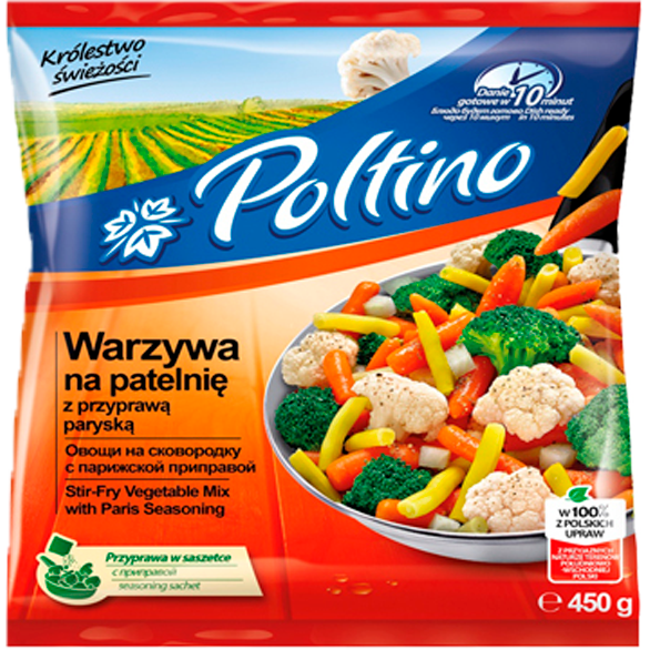 «POLTINO» vegetables in a frying pan with parisian seasoning «POLTINO» vegetables in a frying pan with parisian seasoning