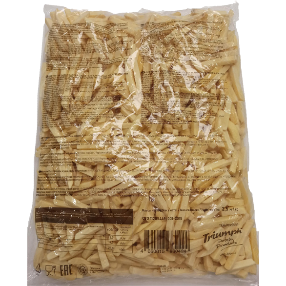 «TRIUMPH» french fries without breading 9*9 mm «TRIUMPH» french fries without breading 9*9 mm