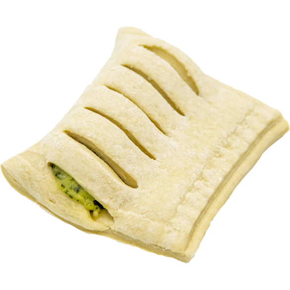 «FIVE STARS» puff pastry with spinach and cheese 100 g * 80 pcs