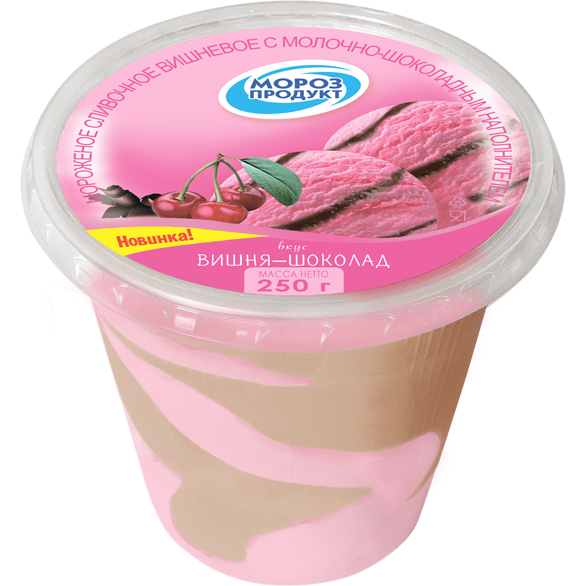 «MOROZPRODUCT» cherry with milk-chocolate filling butter glass plastic «MOROZPRODUCT» cherry with milk-chocolate filling butter glass plastic
