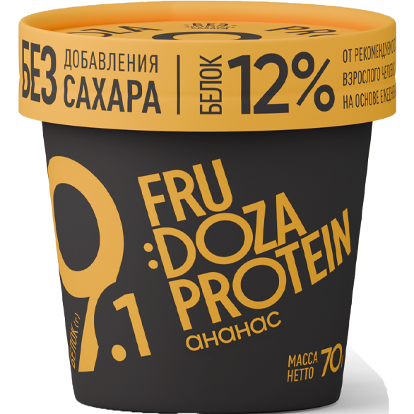 «FRUDOZA PROTEIN» pineapple flavored whipped frozen dessert «FRUDOZA PROTEIN» pineapple flavored whipped frozen dessert