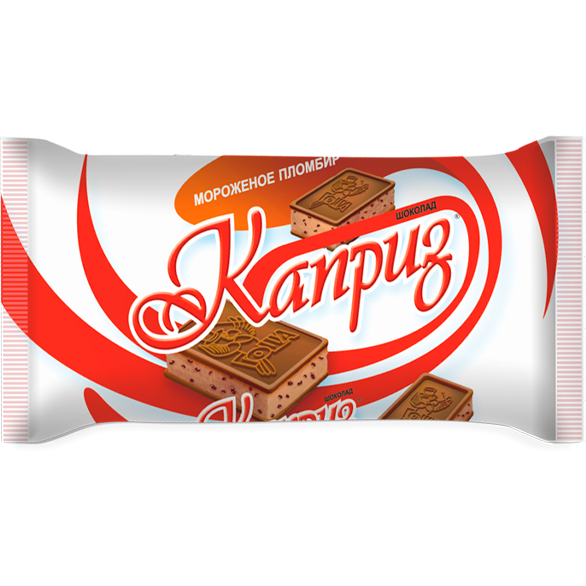«KAPRIZ» chocolate ice cream on cookies «KAPRIZ» chocolate ice cream on cookies