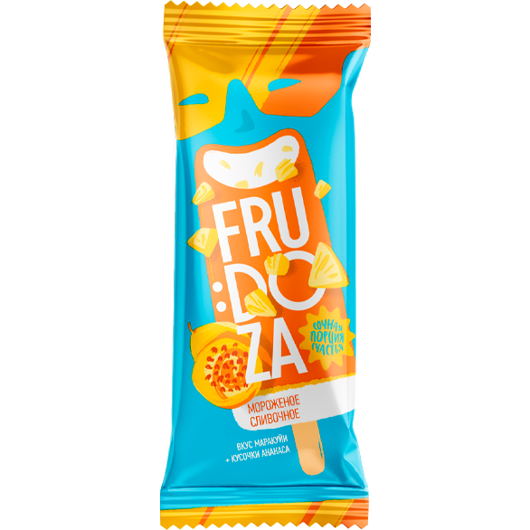 «FRUDOZA» ананас-маракуя сливочное эскимо «FRUDOZA» ананас-маракуя сливочное эскимо