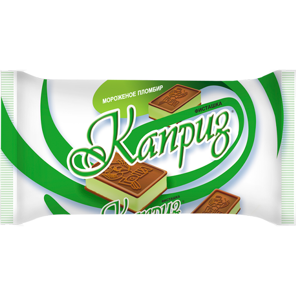 «KAPRIZ» pistachio ice cream on cookies «KAPRIZ» pistachio ice cream on cookies