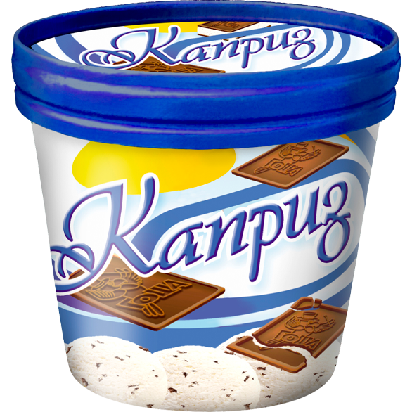 «KAPRIZ» vanilla ice cream with cookies glass cardboard «KAPRIZ» vanilla ice cream with cookies glass cardboard
