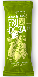  “Я+ФРУДОЗА” cream ice cream with pineapple pieces in fruit shell with kiwi flavor