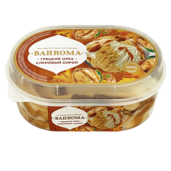 "BAHROMA" мороженое пломбир двухслойное,с наполнителем сиропа клена и грецкого ореха