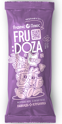  “Я+ФРУДОЗА” cream ice cream with strawberry pieces in fruit shell with lavender flavor