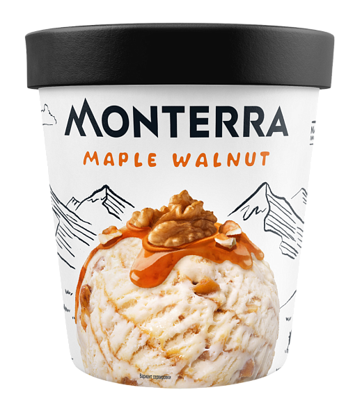 «MONTERRA» maple syrup and walnut glass cardboard «MONTERRA» maple syrup and walnut glass cardboard